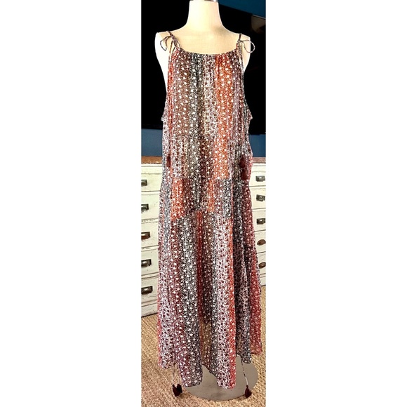Anthropologie Shirred A-Line Beach Dress 3X